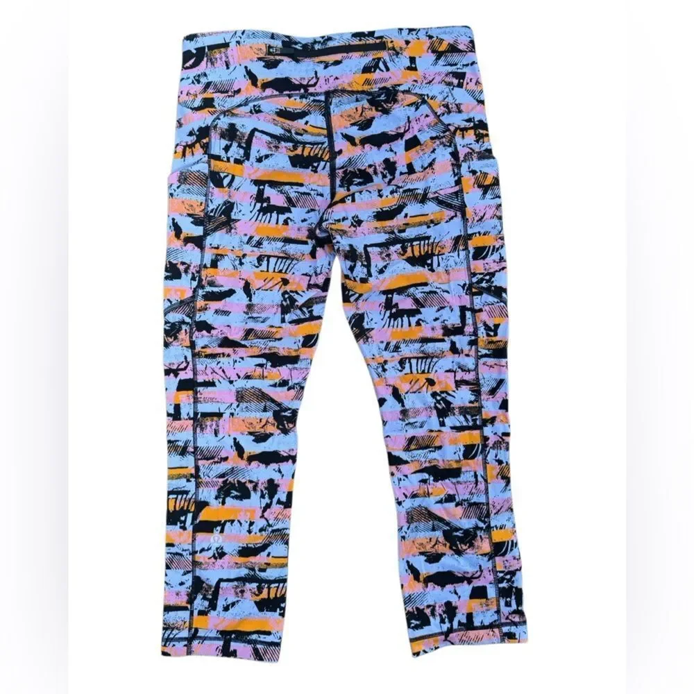 Lululemon athletica Women's Fast and Free leggings in Inversion Multi Size 6